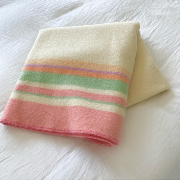 Vintage Other - Vintage Large Pure Wool Blanket / Throw